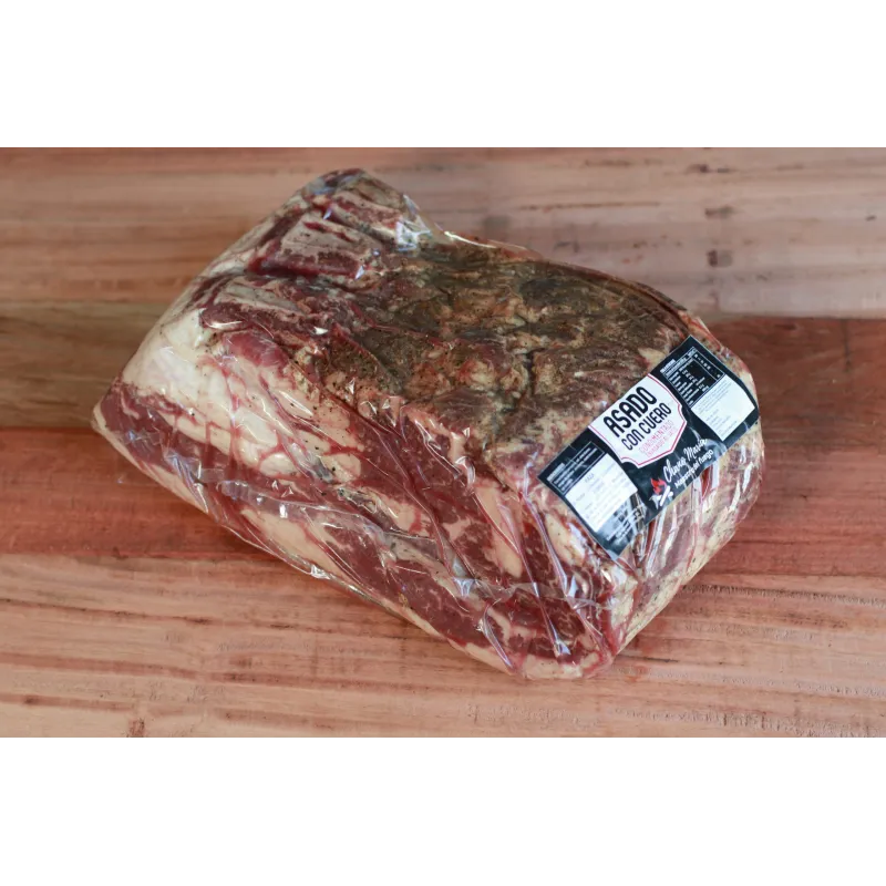 Asado con cuero corte premium
