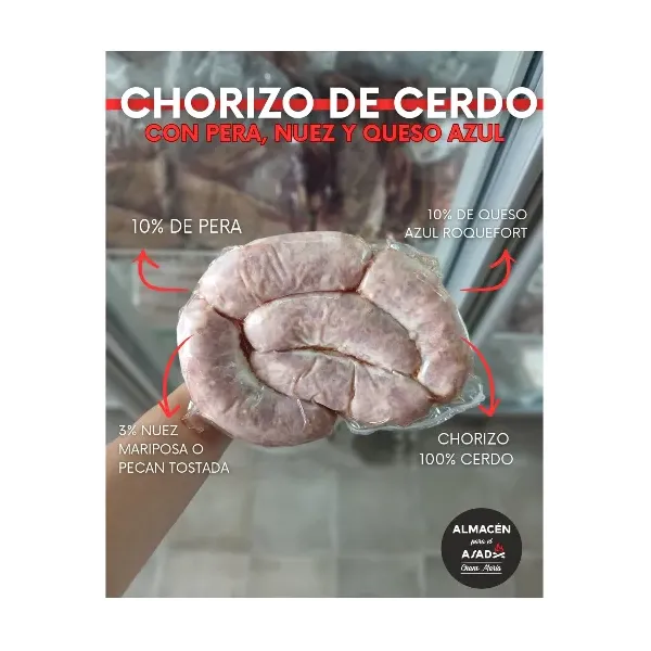 CHORIZO DE DE CERDO PERA NUEZ Y Q. AZUL