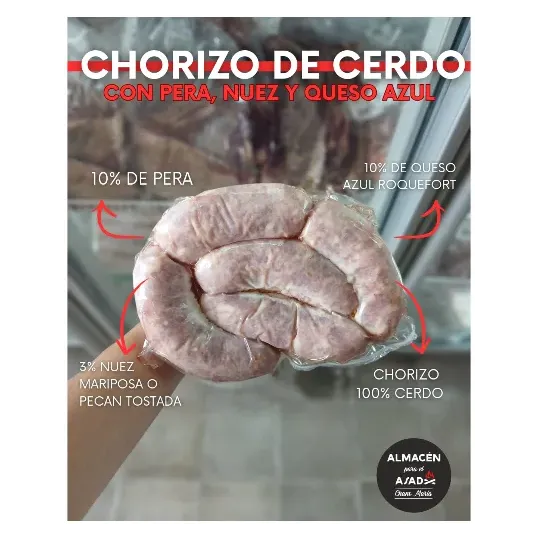CHORIZO DE DE CERDO PERA NUEZ Y Q. AZUL