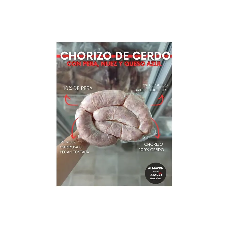 CHORIZO DE DE CERDO PERA NUEZ Y Q. AZUL