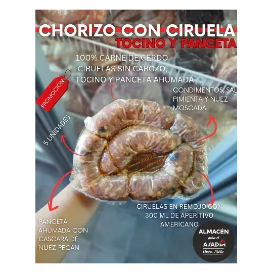 CHORIZO DE CIRUELA Y PANCETA