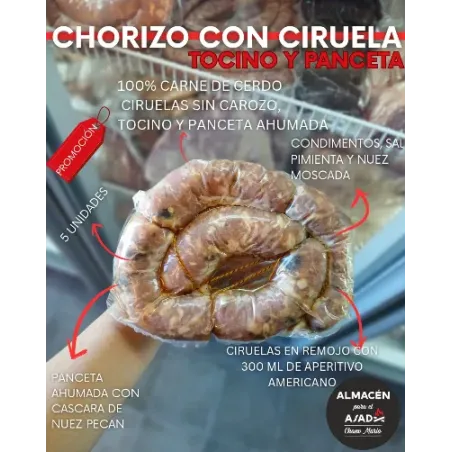 CHORIZO DE CIRUELA Y PANCETA